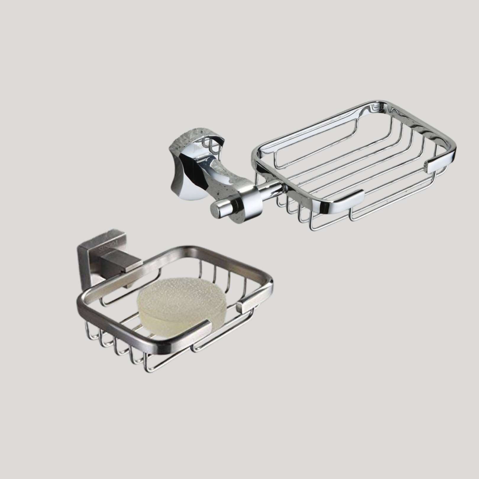 Wall-Mounted Chrome Stainless Steel Soap Dish for Bathroom & Shower
