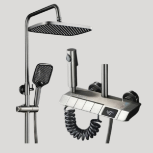 Smart Digital Thermostatic Shower System with Rainfall, Handheld & Piano Button