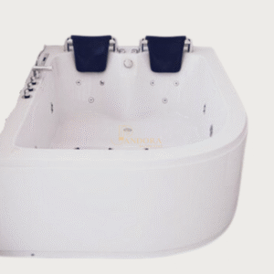 Luxury Double Jacuzzi I Hydro-Massage with Dual Headrests & Taps