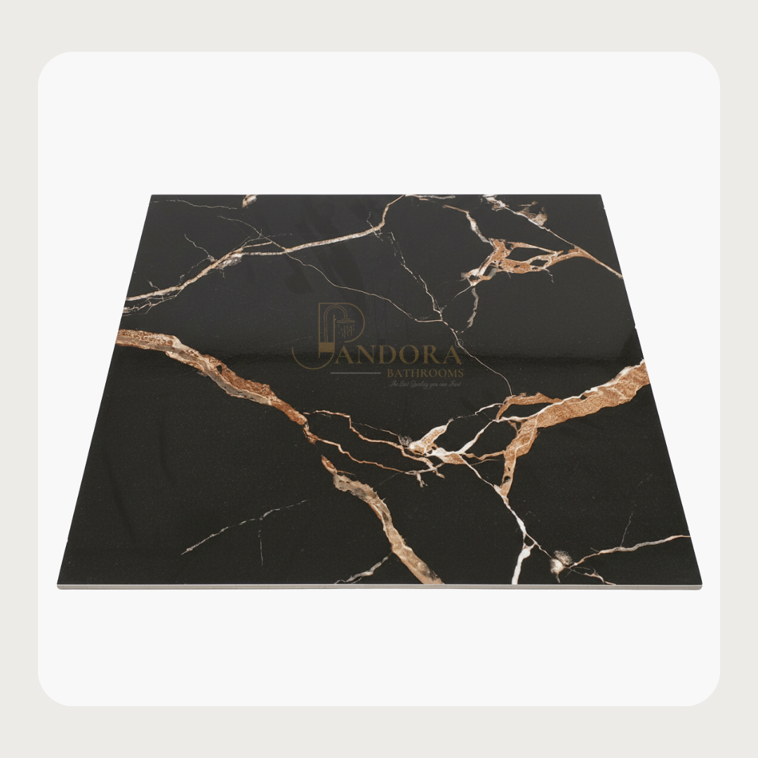 Gold Marble Effect Porcelain Tile (60x60)