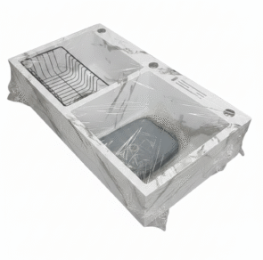 white double-bowl kitchen sink, Lagos