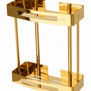 gold bathroom wall shelf