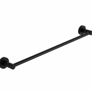60cm black single towel rail