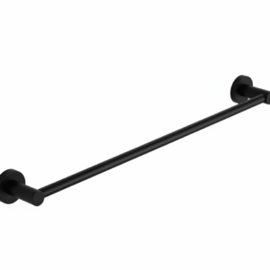 60cm black single towel rail