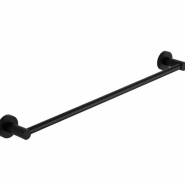60cm black single towel rail