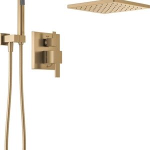gold concealed shower set
