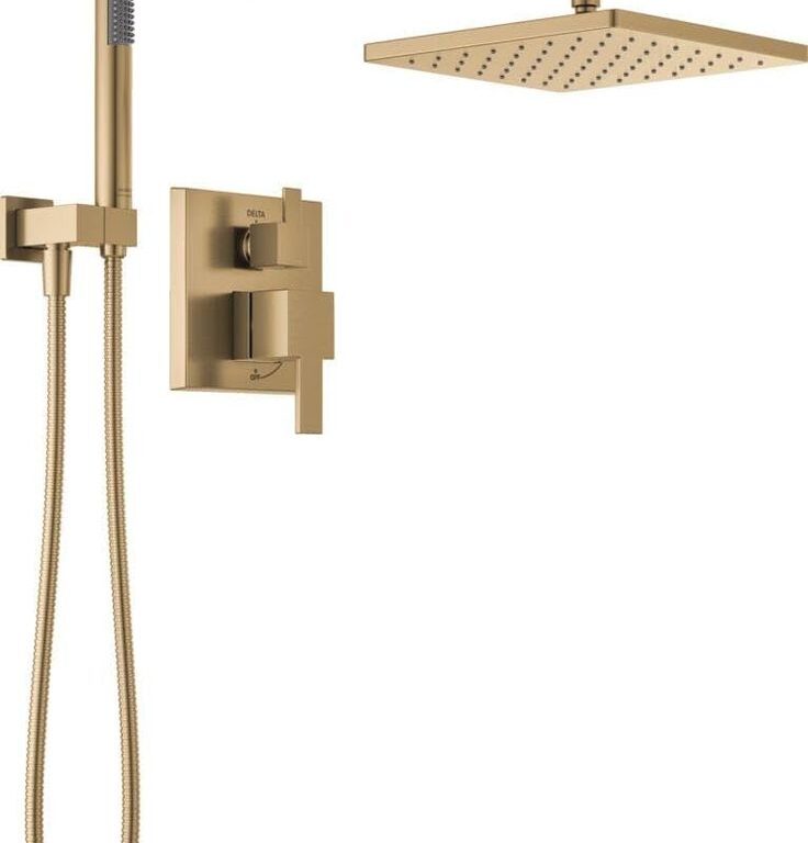gold concealed shower set
