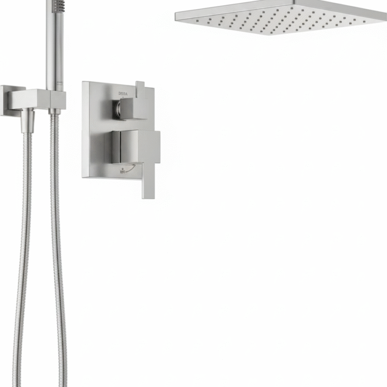silver concealed shower set