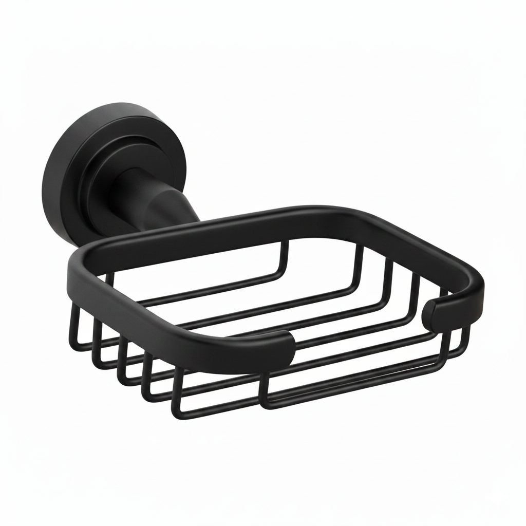 Black Designed Soap Dish