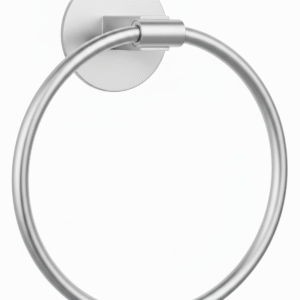 Silver Ring Towel Rail