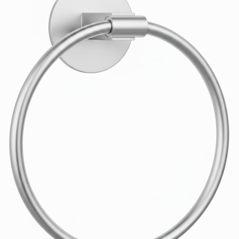 Silver Ring Towel Rail